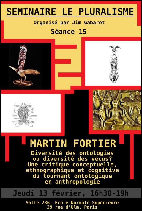 Affiche séminaire Le pluralisme séance 15, Martin Fortier